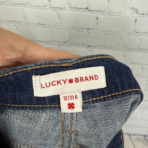 Lucky Brand Jeans Women Size 31 R Blue Sweet Mid Rise Boot Cut Dark Blue Western - Picture 3 of 16